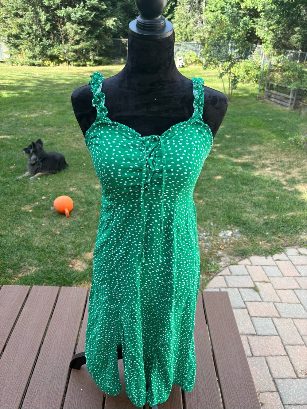 Green Polka Dot Sundress